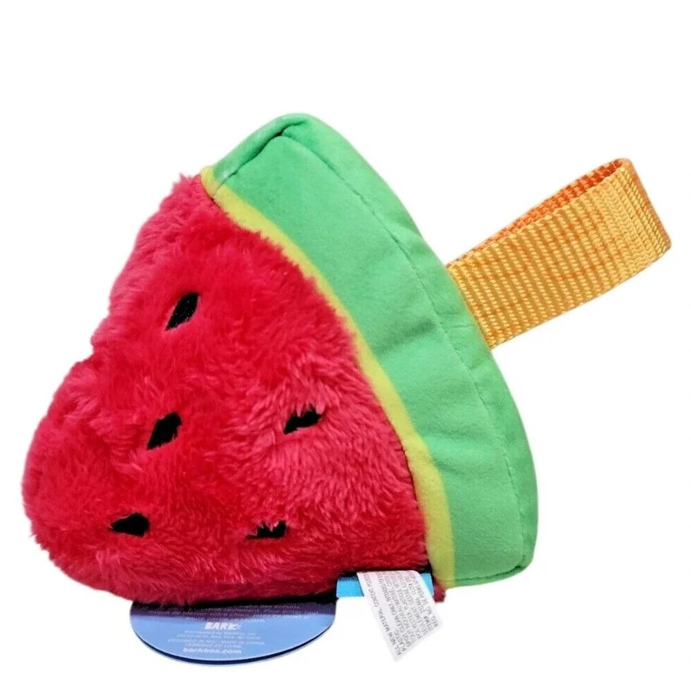 Bark Box Slobbermelon Pop Watermelon Plush Dog Toy‎ Red Green M/L New With Tags